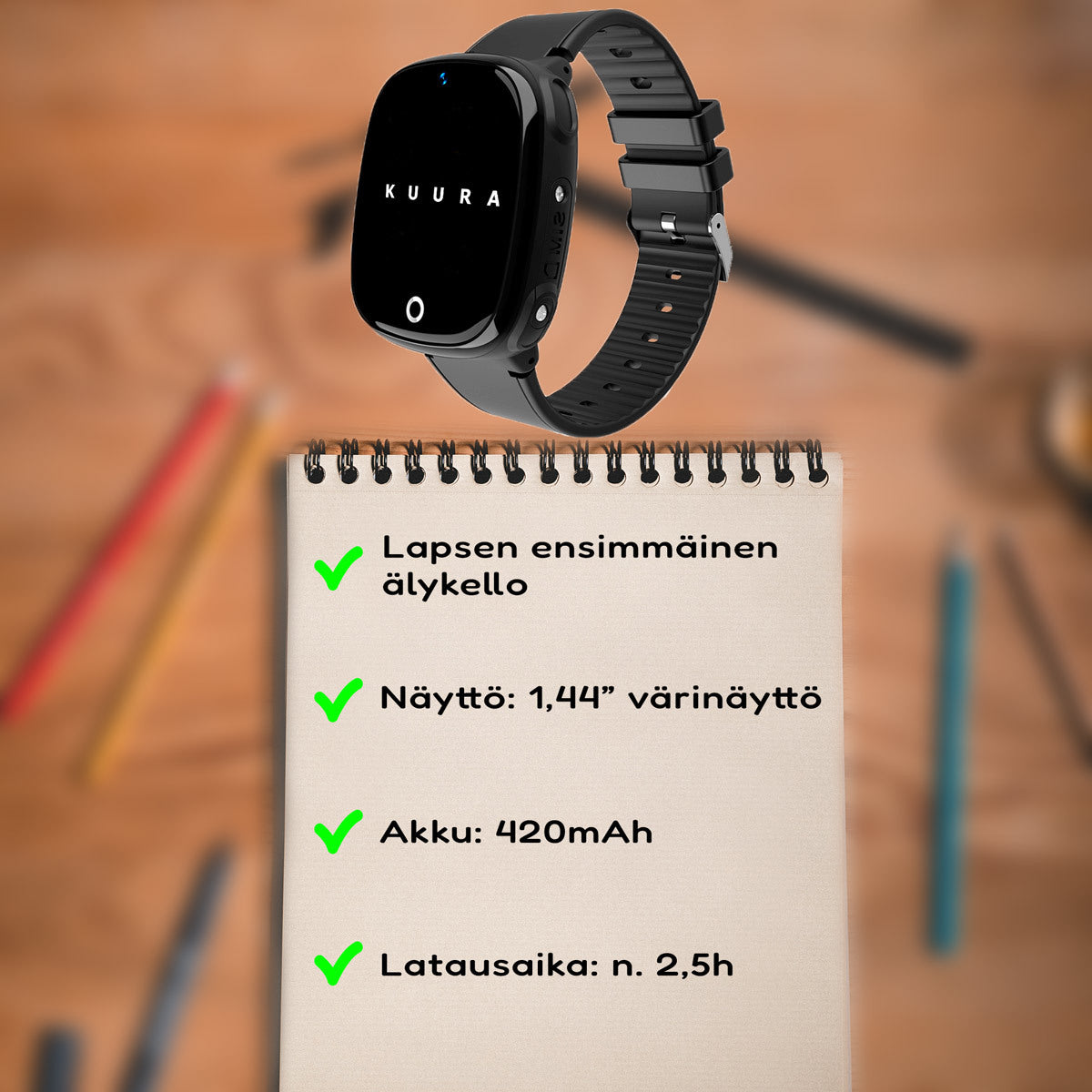 
              Kuura Lasten Älykello K1