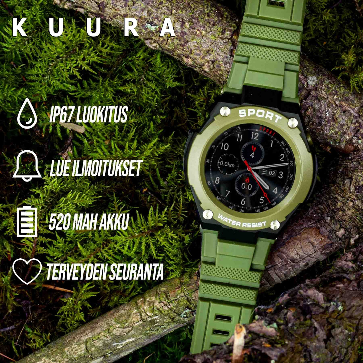 
              Kuura älykello Tactical T9