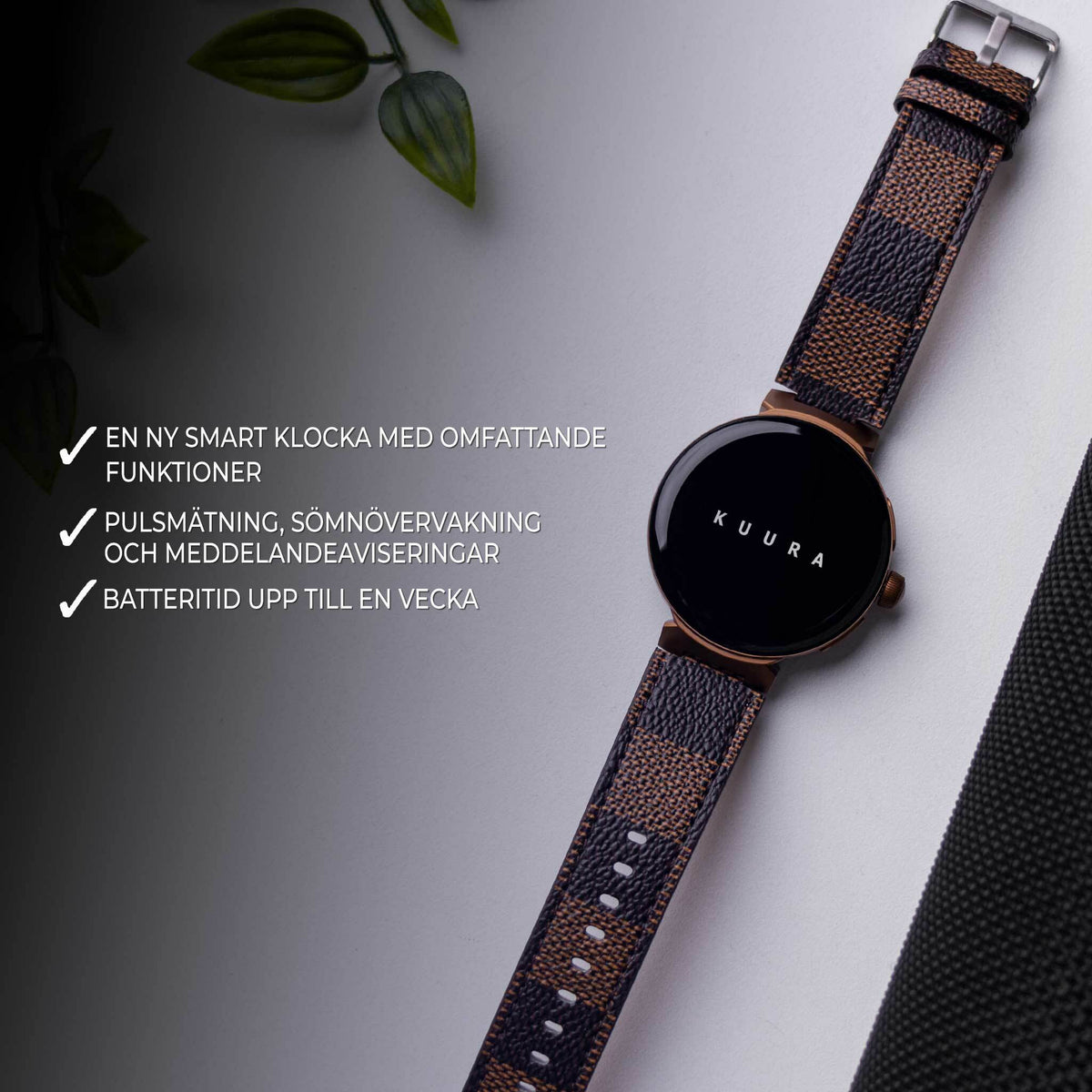 
              Kuura Smartwatch FM1 V3, Brun