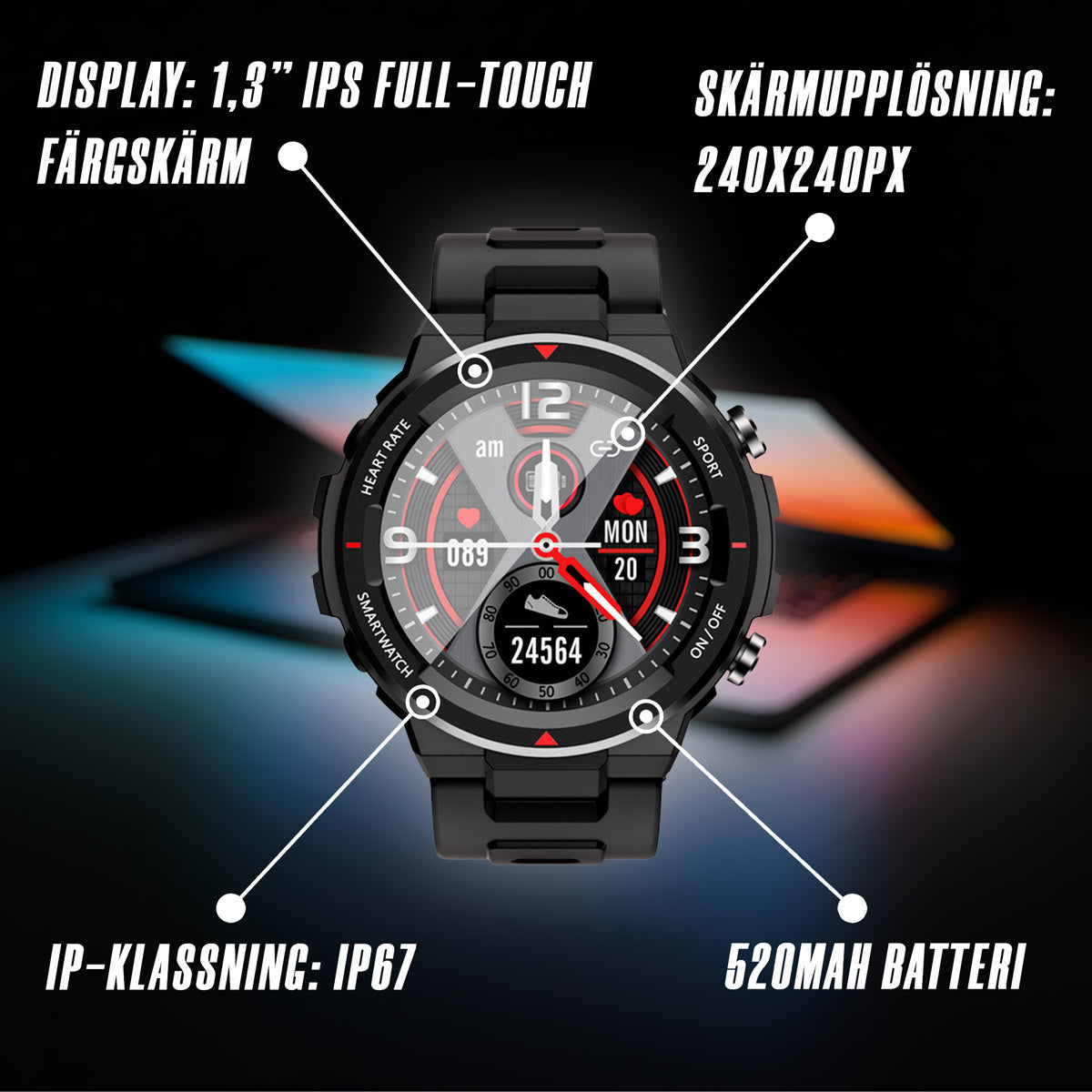 
              Kuura smartwatch Tactical T7