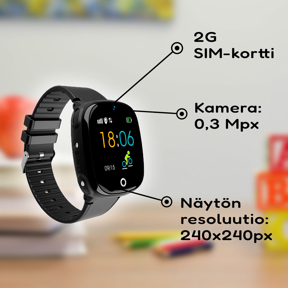 
              Kuura Lasten Älykello K1