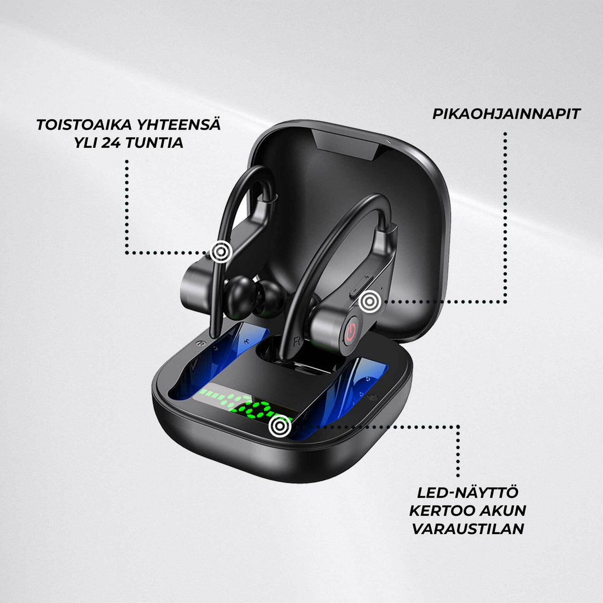 
              Kuurapods Sport V2 - langattomat nappikuulokkeet